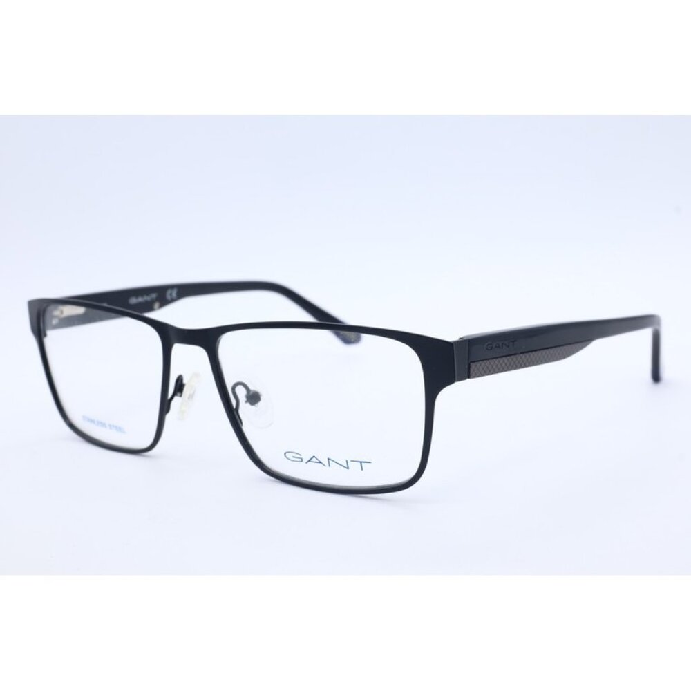 GANT GA 3121 002 Rectangular Matte Gunmetal Eyeglasses Clear Lenses 55mm